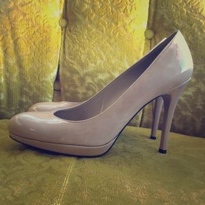 $15 off sale! Stuart Weitzman Nude Patent Pumps